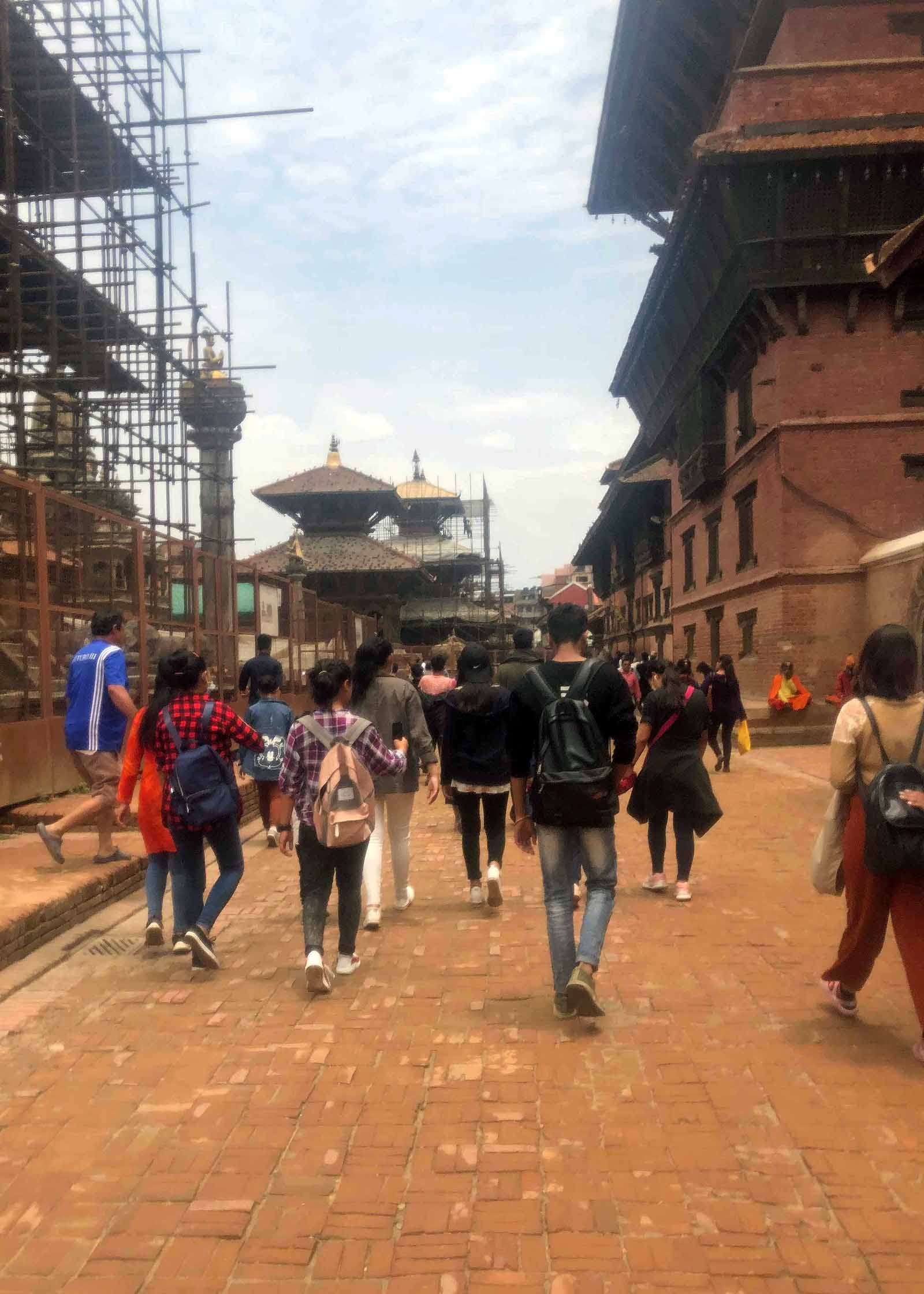 en route pour le musée de Patan